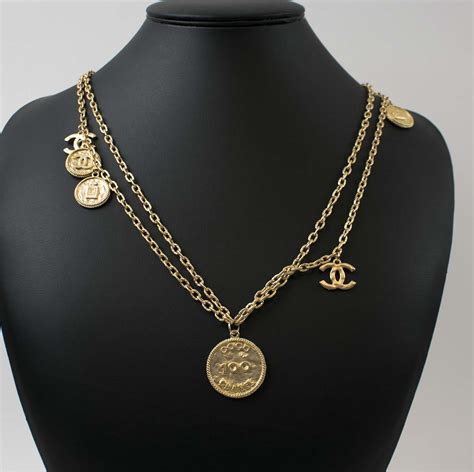 chanel coin necklace|authentic chanel necklaces.